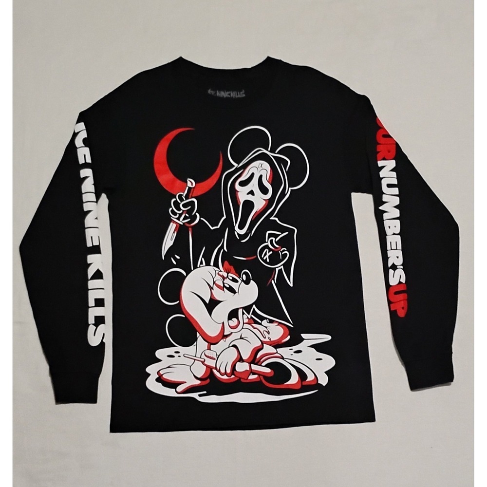 Rare Ice Nine Kills Long Sleeve Small Mickey Ghostface Scream Banned Merch